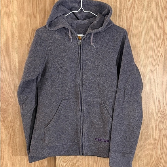 Carhartt Tops - Carhartt Heather Purple Fleece Hooded Jacket